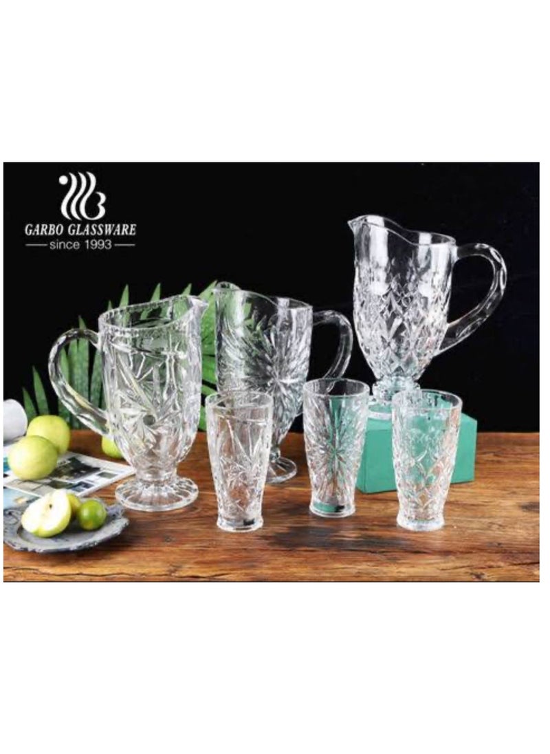 Generic A stylish flask set with transparent cups The volume of the beaker is 1.7 litres  - Image 1