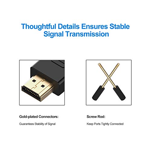 Rankie HDMI to DVI Cable, Male to Male CL3 Rated High Speed Bi-Directional, 6 Feet (Black) - Image 3