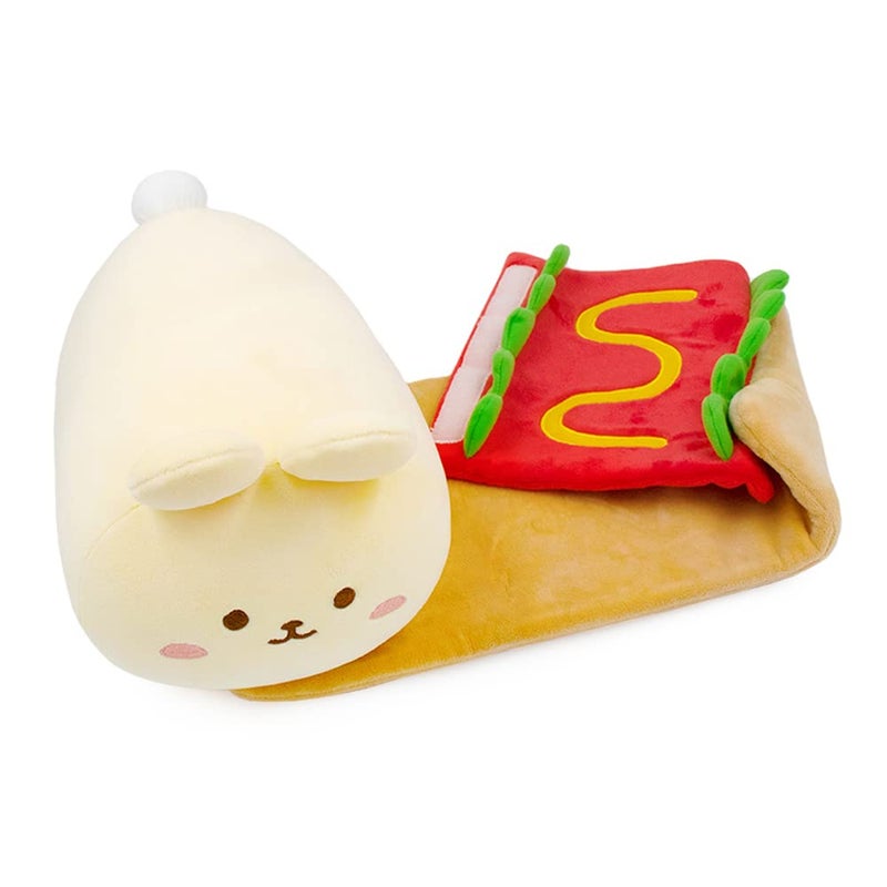 Anirollz Stuffed Animal Plush Toy - Official Roll Blanket Outfitz Doll |Soft  Squishy  Warm  Cute  Comfort  Safe| Hot Dog Pillow with Bunny - Birthday Decorations Gift 12"" Bunniroll - Image 2