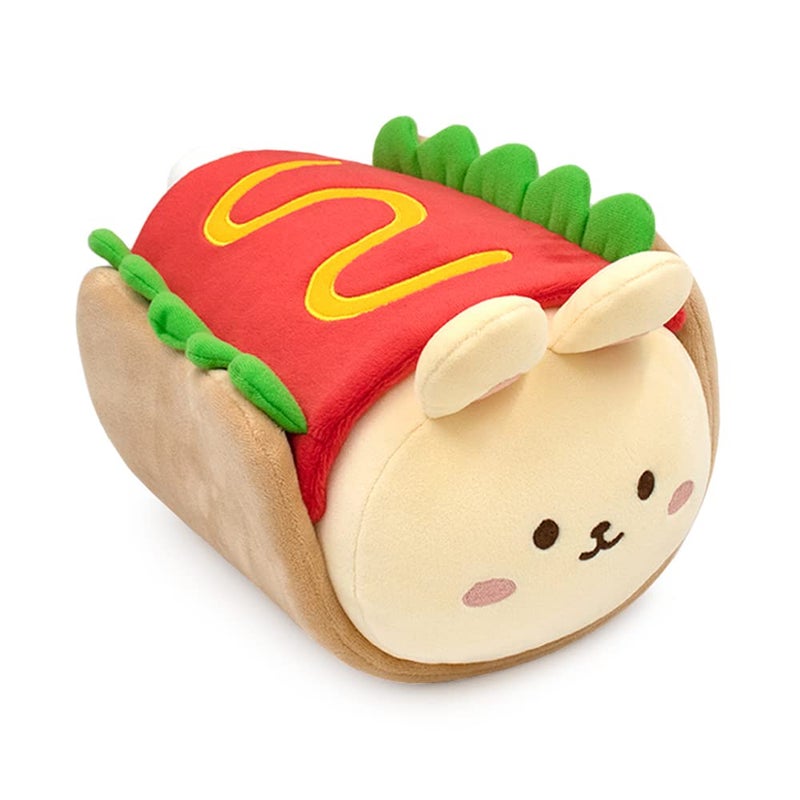 Anirollz Stuffed Animal Plush Toy - Official Roll Blanket Outfitz Doll |Soft  Squishy  Warm  Cute  Comfort  Safe| Hot Dog Pillow with Bunny - Birthday Decorations Gift 12"" Bunniroll - Image 1