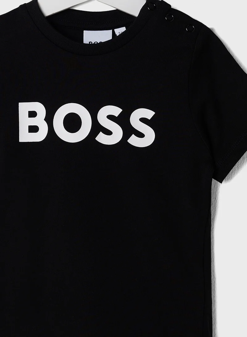 بوس Kids Logo T-shirt