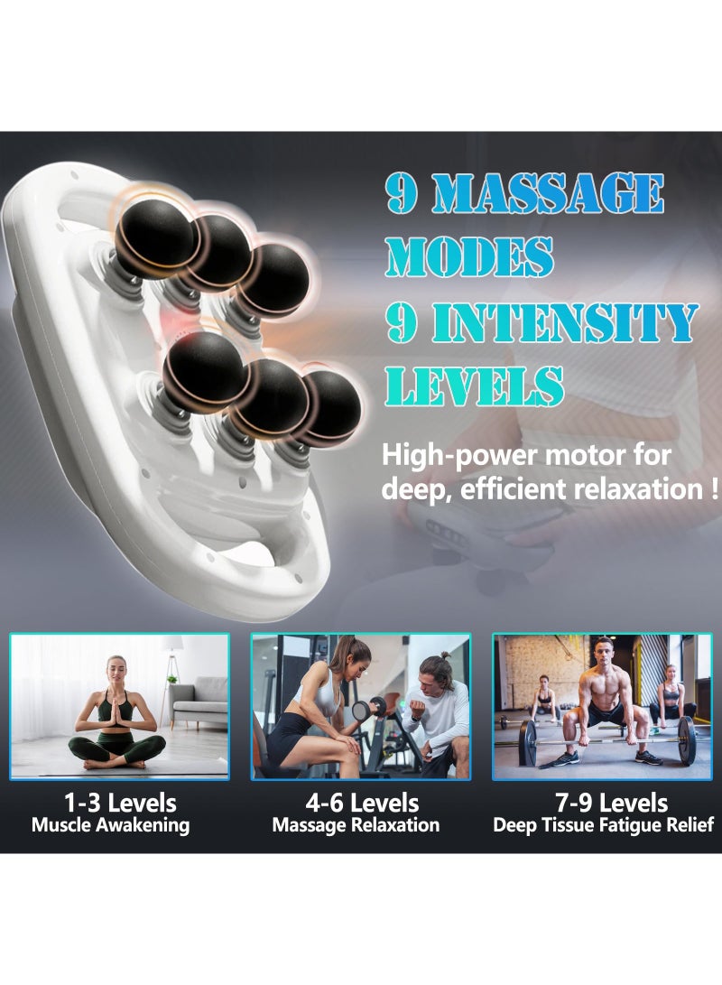 Fascia Gun Muscle Massager Gun Six Heads High Frequency Neck Waist Massage Machine Neck Shoulder Professional Fascia Massage Gun - Image 1