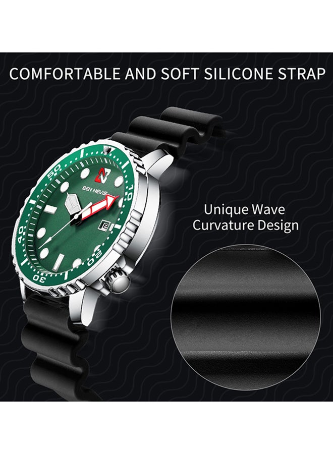 BEN NEVIS Waterproof Quartz Wrist Watch for Men - BN3010G-BlackGreen - Image 3