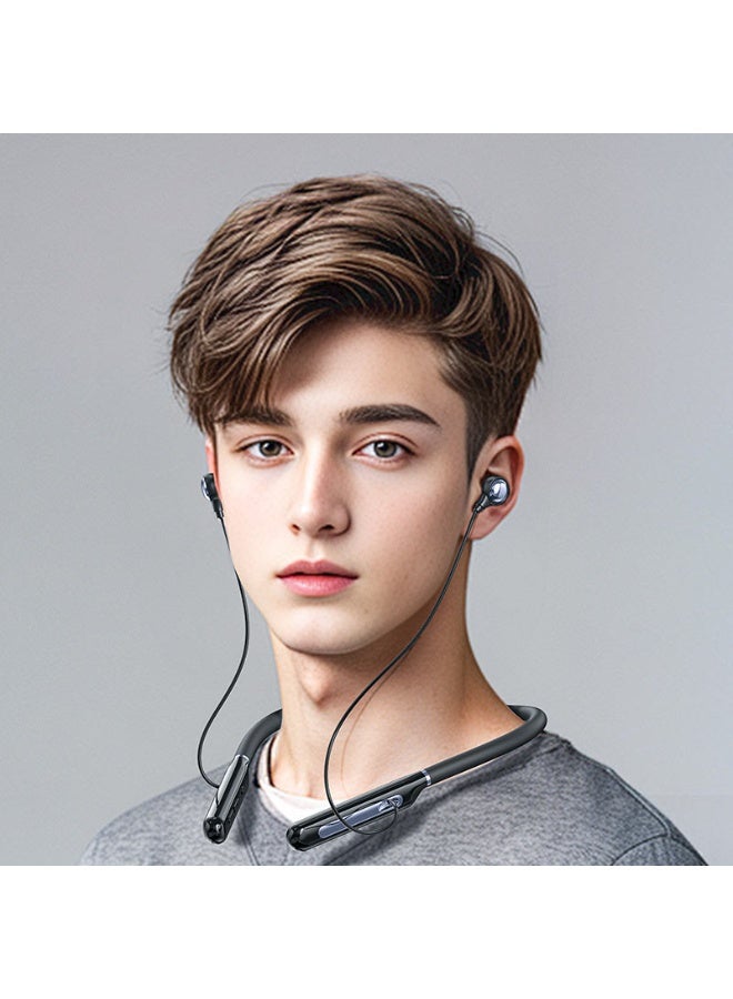 ACEFAST In-Ear Bluetooth Neckband Earphones N5, 30 hours of Music Playback Time, Neck-hanging wireless earphones, USB-C Charging Port, Full Charge in 1 Hour, IPX4 Waterproof - Black - Image 4