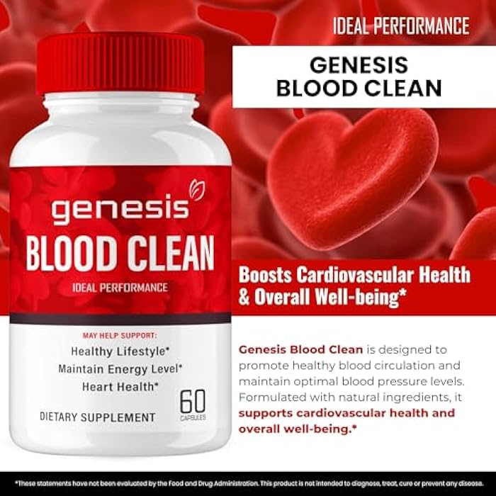 IDEAL PERFORMANCE Genesis Blood Clean Capsules - Advanced Formula Supplement for Maximum Strength - Natural Blood Vessel Cleaner, GenesisBlood Clean Pills, GenesisBloodClean Pastillas Reviews (2 Pack) - Image 4