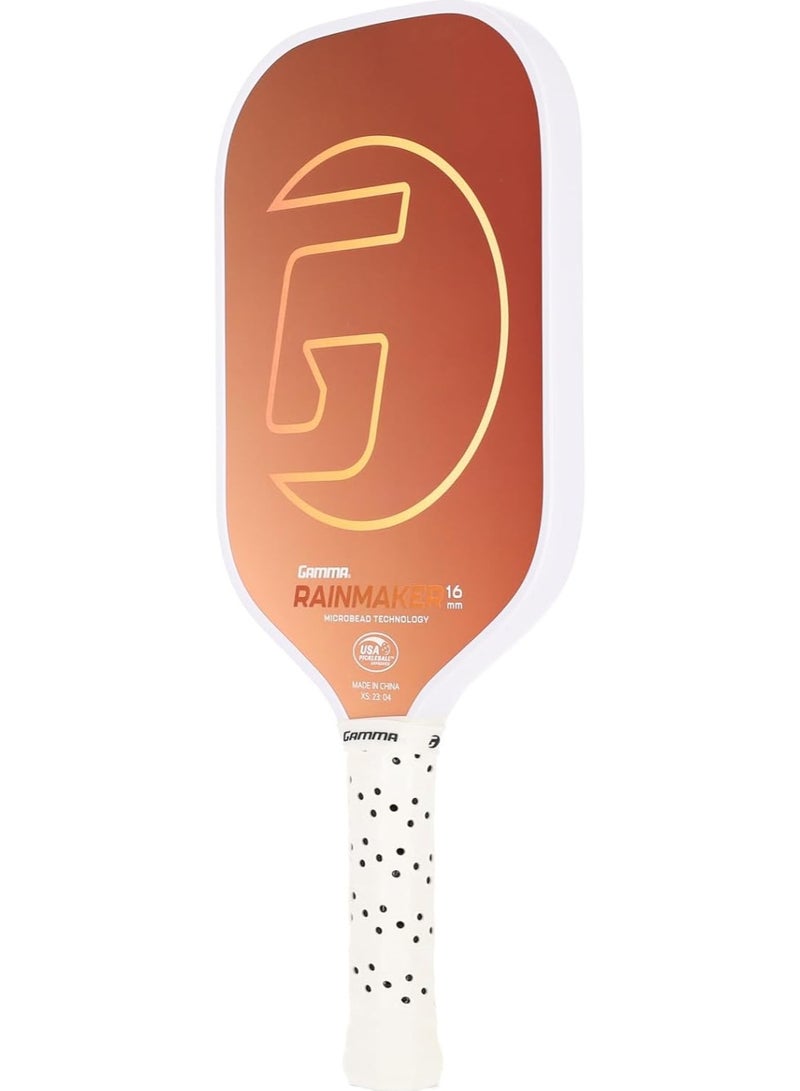 Gamma GAMMA Rainmaker Pickleball Paddle – Lightweight, Large Sweet Spot, Microbead Carbon Fiber Face for Spin & Control, Customizable Swing Weight – Available in 6 Colors  - Image 3