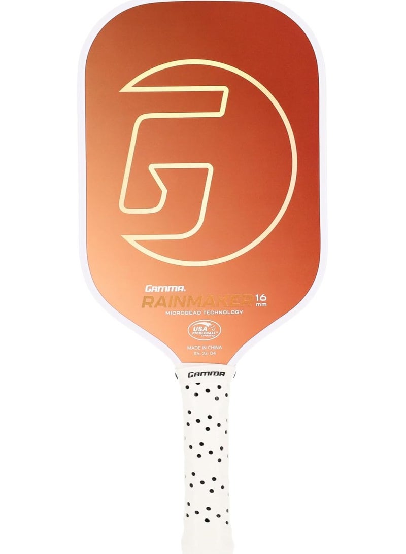 Gamma GAMMA Rainmaker Pickleball Paddle – Lightweight, Large Sweet Spot, Microbead Carbon Fiber Face for Spin & Control, Customizable Swing Weight – Available in 6 Colors  - Image 1