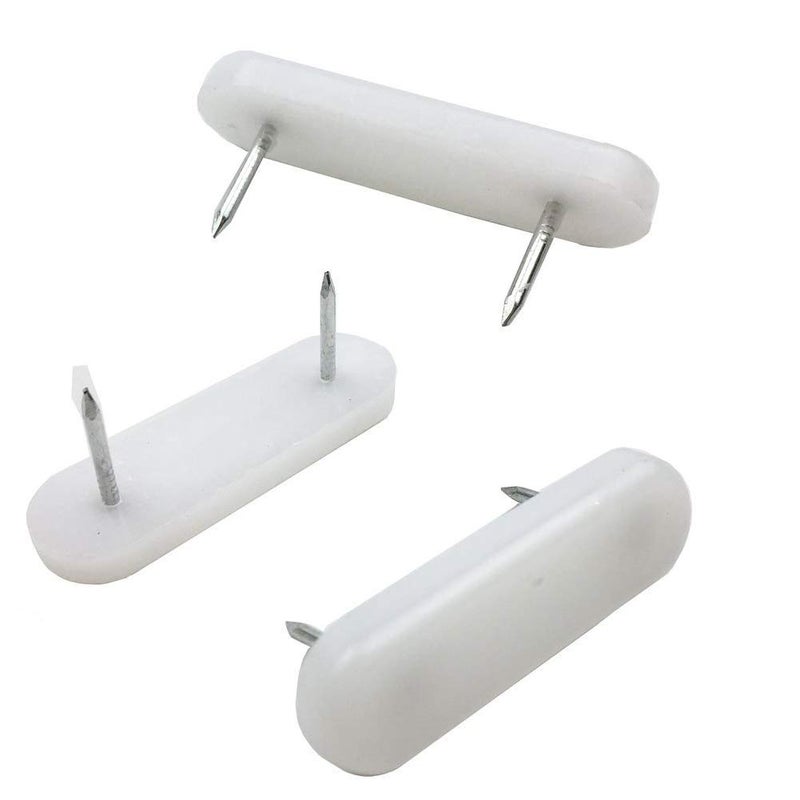 Luckycivia 60 PCS Plastic Head Double Pins Furniture Chair Leg Feet Pads Glide Nails