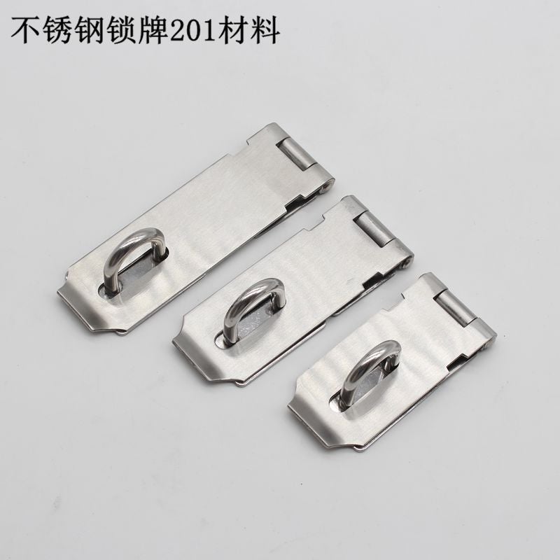 Stainless Steel Thickened Lock Plate Latch Bolt Door Buckle Anti-Theft Door And Window Accessories Storage Rack Furniture - Image 5
