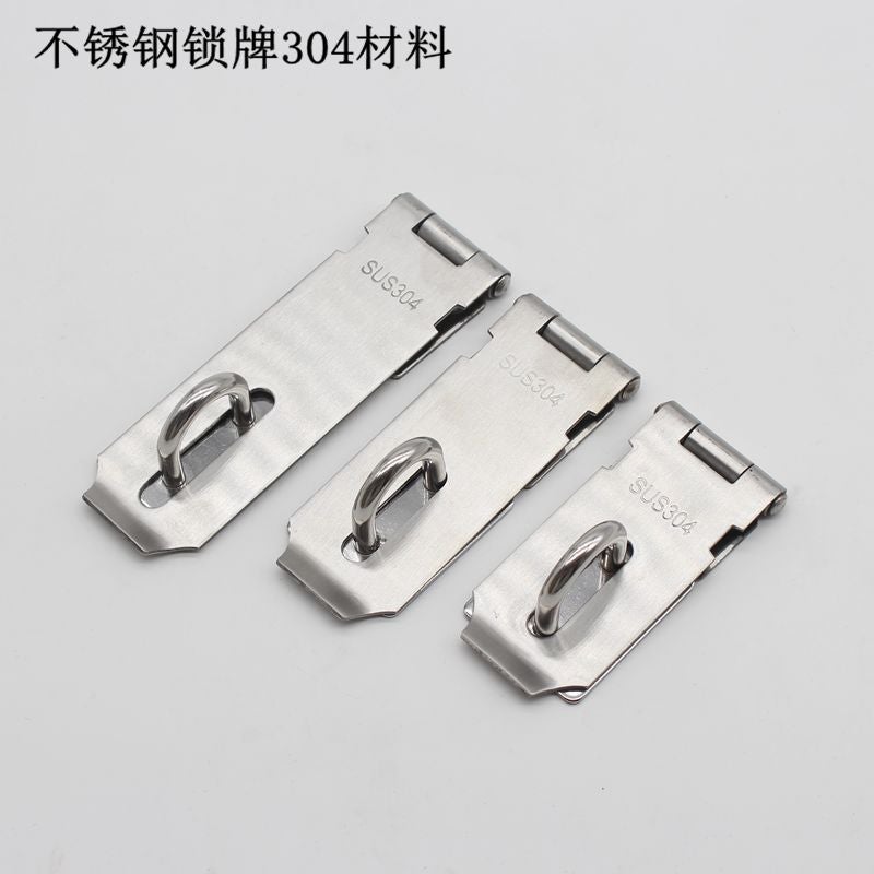 Stainless Steel Thickened Lock Plate Latch Bolt Door Buckle Anti-Theft Door And Window Accessories Storage Rack Furniture - Image 4