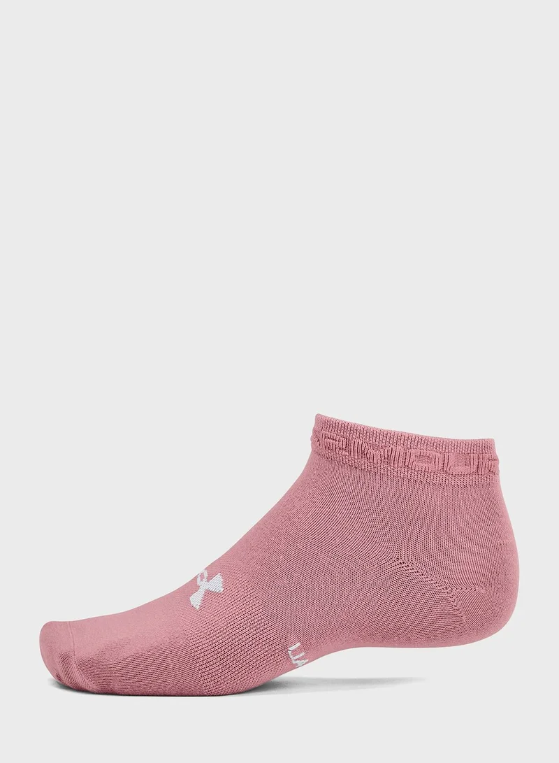 UNDER ARMOUR 3 Pack Essential Low Cut Socks