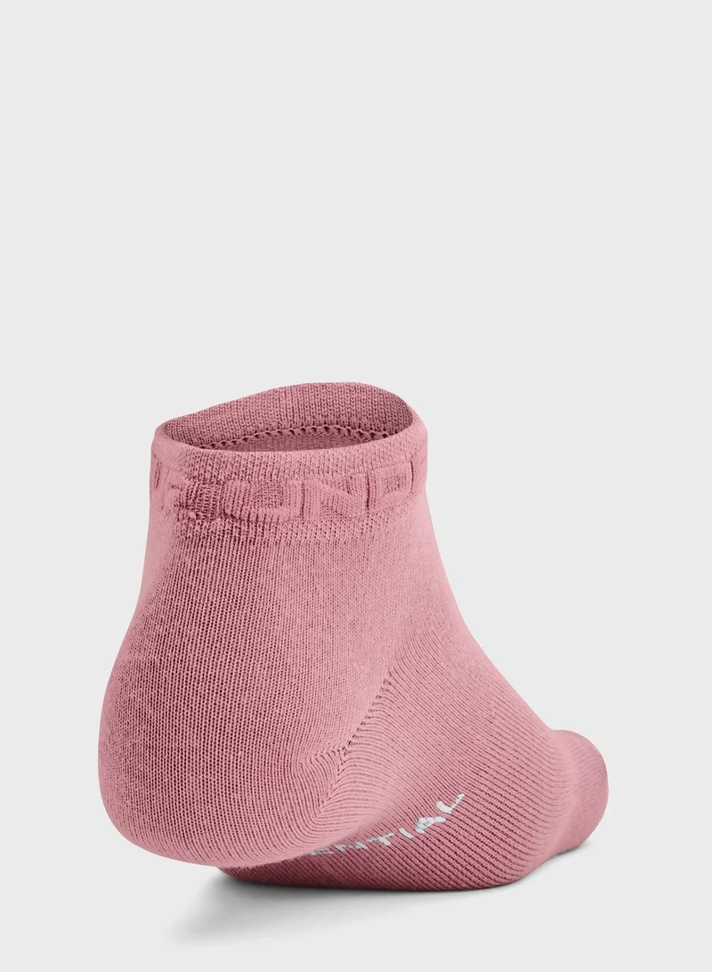 UNDER ARMOUR 3 Pack Essential Low Cut Socks
