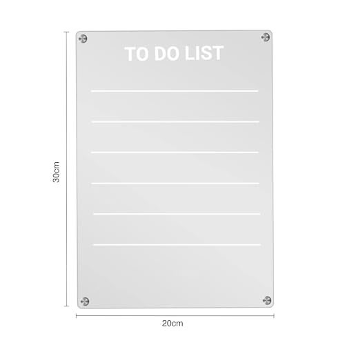 oddpod™ A4 Magnetic Acrylic to do List Planner/Transparent Notes & Organisation Board for Fridge with Marker, Duster & Magnetic Holder - Image 3