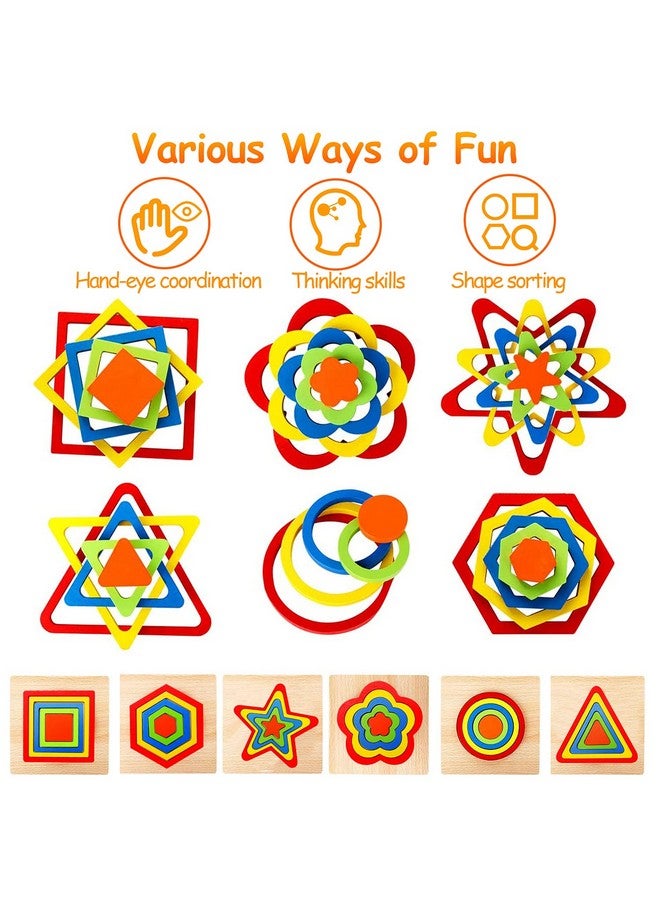 Toddler Puzzles Wooden Toys Montessori Shape Sorting Puzzle Sensory Toys Toddlers Activities Preschool Learning Early Educational Travel Autistic Montessori Toys 1 2 3 Year Old Age 13 - Image 3