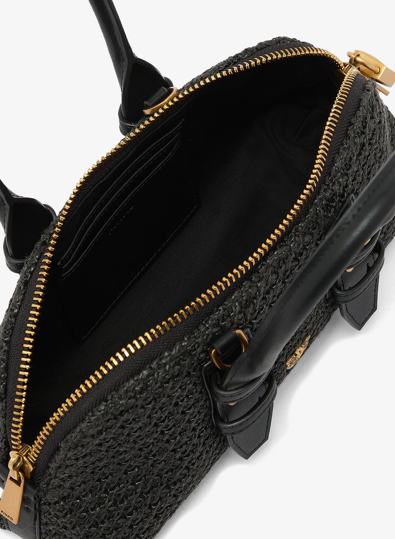 PINKO Small raffia Escape Bag - Image 5