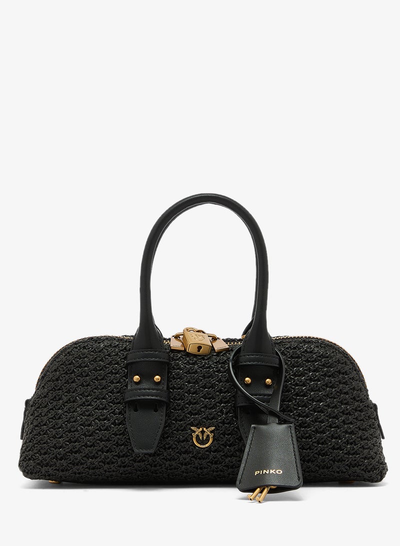 PINKO Small raffia Escape Bag - Image 3