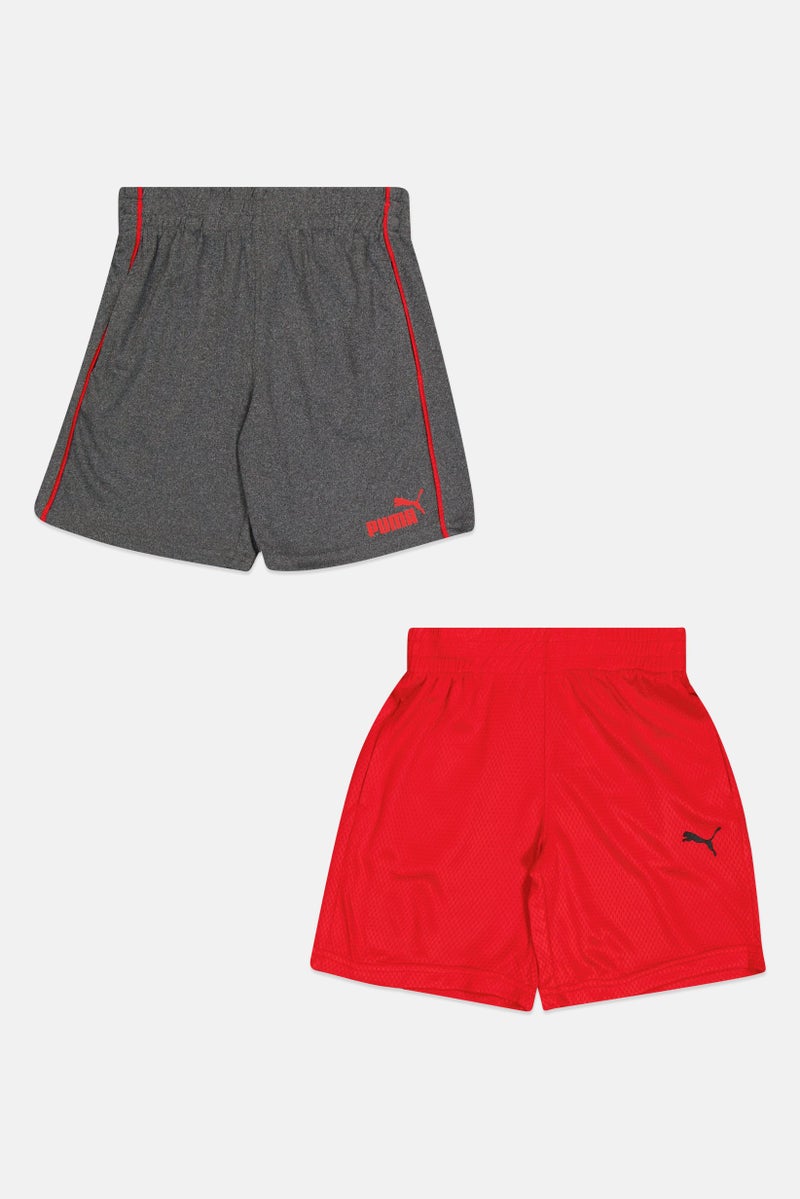 PUMA Kids Boy 2 Pieces Brand Logo Training Shorts, Multicolor - Image 1
