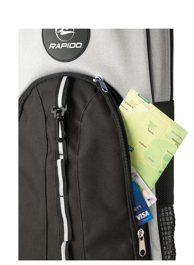 Phantom Aquatics Rapido Deluxe Snorkel Bag, Sleek Mesh Drainage Gear Carry Bag for Mask, Fins & Snorkel, Lightweight Shoulder Strap Bag for Beach Trips & Travel (Grey) - Image 5