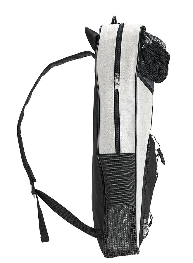 Phantom Aquatics Rapido Deluxe Snorkel Bag, Sleek Mesh Drainage Gear Carry Bag for Mask, Fins & Snorkel, Lightweight Shoulder Strap Bag for Beach Trips & Travel (Grey) - Image 2