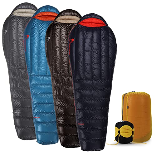 Mountaintop Ultralight Mummy Down Sleeping Bag 650 Fill Power Duck Down Suits for 32 20 Degree F for Camping Hiking Backpacking - Image 1