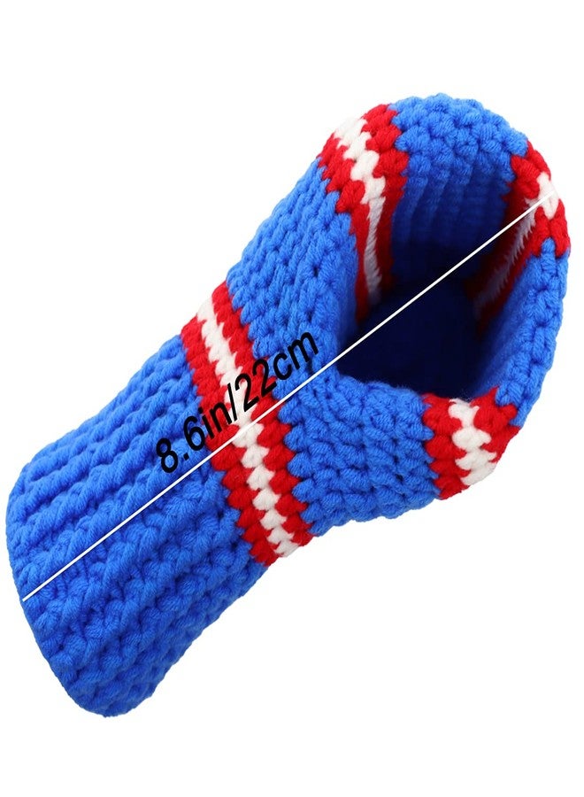 FunisFun Beer Mitten Gloves, Knit Stitched Drink Mitt Holder for White Elephant Gag Gift Tailgating Idea (Rangers-Blue) - Image 4