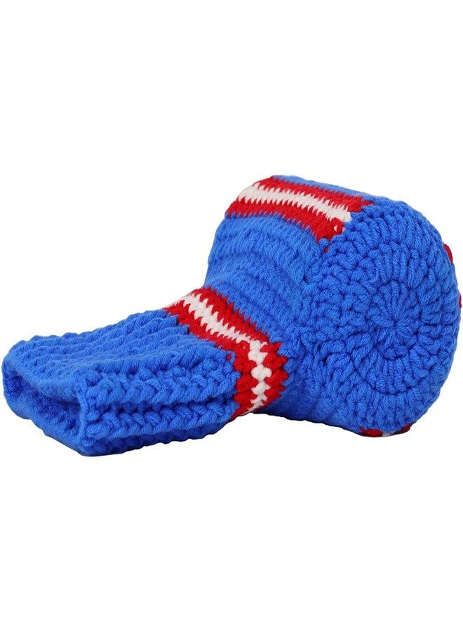 FunisFun Beer Mitten Gloves, Knit Stitched Drink Mitt Holder for White Elephant Gag Gift Tailgating Idea (Rangers-Blue) - Image 5