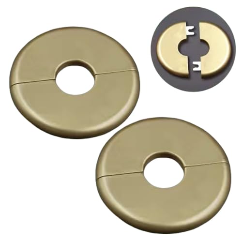 shenghang 2 Pcs Wall Split Flange Self-Adhesive tape Round Escutcheon Various pipes Plate Cover for Water Pipe Faucet Decoration Accessories (10mm/0.39in) - Image 1