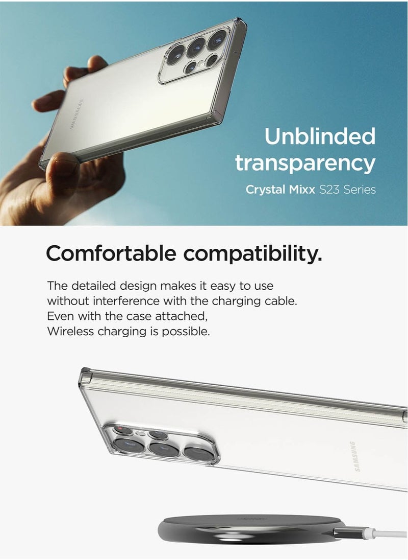 VRS Design Crystal Mixx for Samsung Galaxy S23 ULTRA Case Cover (2023) - Clear  - Image 2