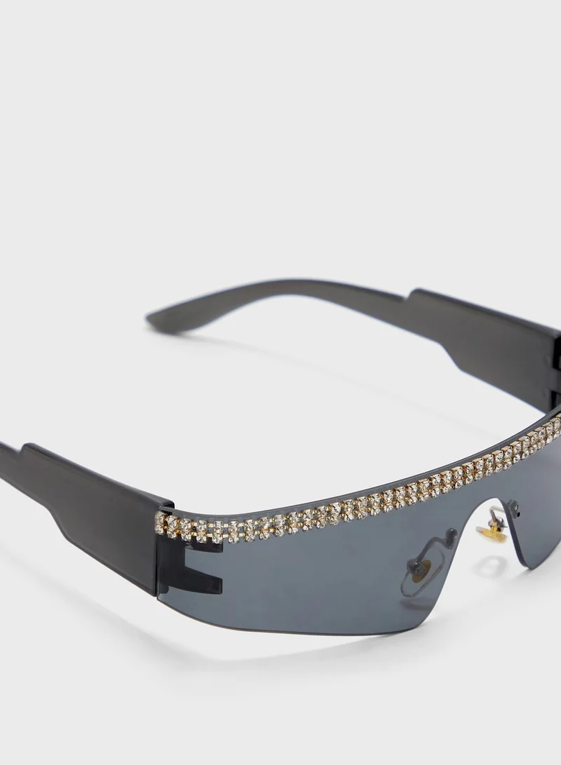ELLA Jeweled Racer Sunglasses
