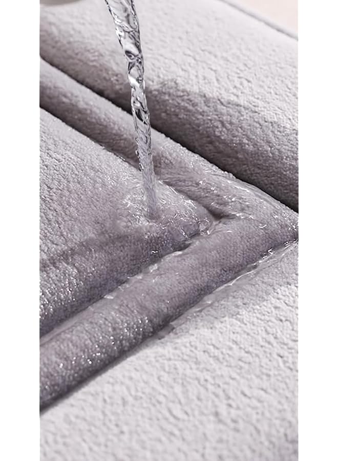 erorex Super Cozy Memory Foam Bath Mat Non Slip Absorbent Machine Washable 16X24 Inches White - Image 4