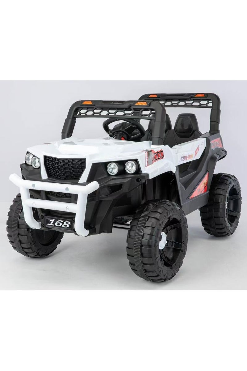 F596 12V  Battery Electric Car with Remote Control and MP3 Dynamic Music, white