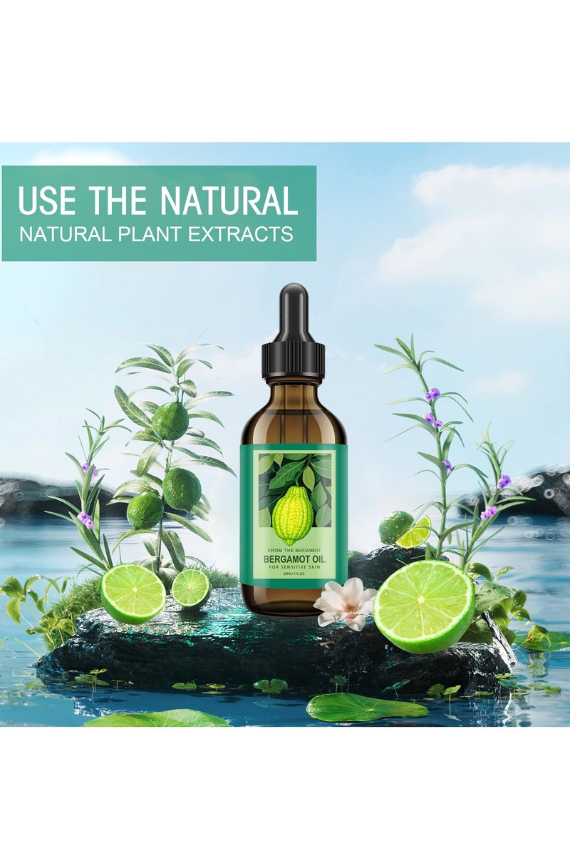 سيلركسي زيت الوجه البرجاموت 30 مل - زيت أساسي من المنتجات العضوية الطبيعية للبشرة الحساسة. زيت حمض الهيالورونيك متعدد الأغراض للرعاية اليومية والعلاج بالعطور والسبا واليوغا. - Image 4