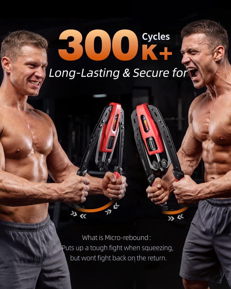 EAST MOUNT Twister Arm Exerciser, Adjustable Hydraulic Resistance 22â€“440 lbs, Arm Chest & Shoulder Strength Trainer for Home Workouts, Upper Body Muscle Builder, Fitness Training Equipment (Red) - Image 4