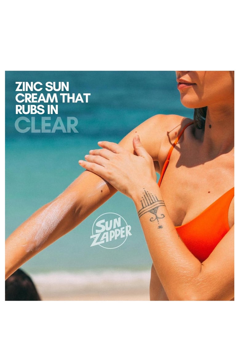 Sun Zapper - Sun Zapper Clear Zinc Sunscreen SPF 50+ 3.4 oz (100mL) - Image 1