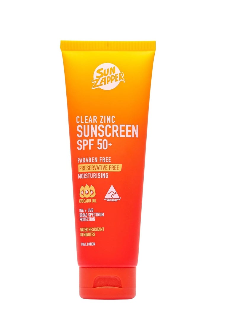 Sun Zapper - Sun Zapper Clear Zinc Sunscreen SPF 50+ 3.4 oz (100mL) - Image 1