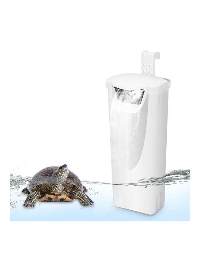 NIBEMINENT Aquarium Waterfall Turtle Internal Filter White 18.00x6.00x10.00cm - Image 1
