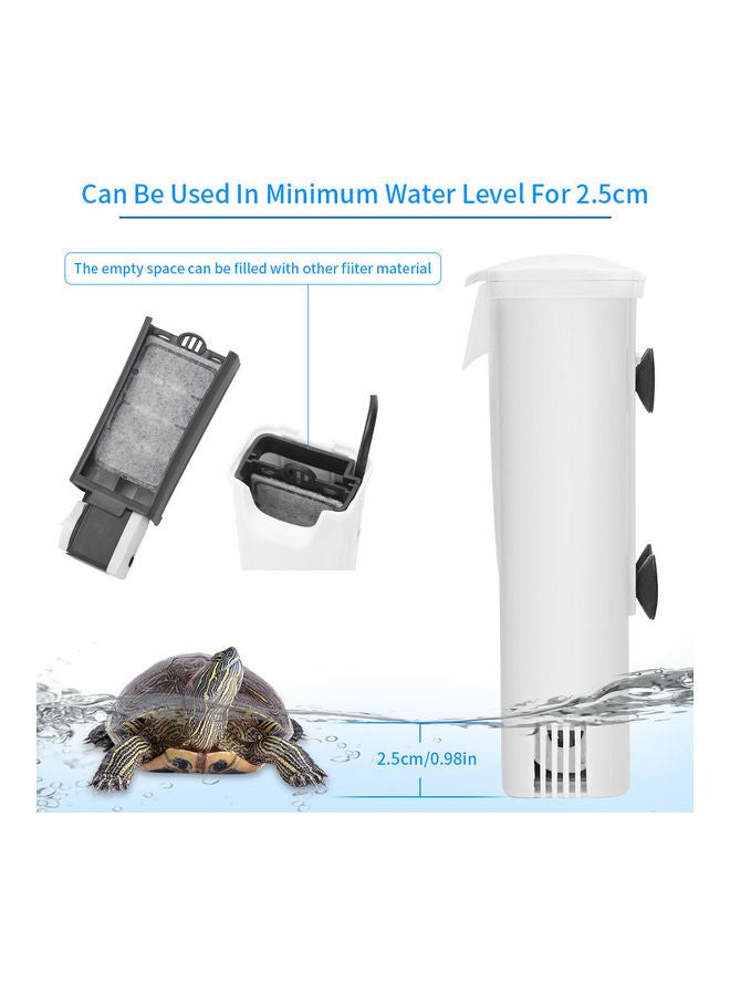 NIBEMINENT Aquarium Waterfall Turtle Internal Filter White 18.00x6.00x10.00cm - Image 5