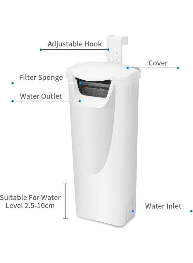 NIBEMINENT Aquarium Waterfall Turtle Internal Filter White 18.00x6.00x10.00cm - Image 3