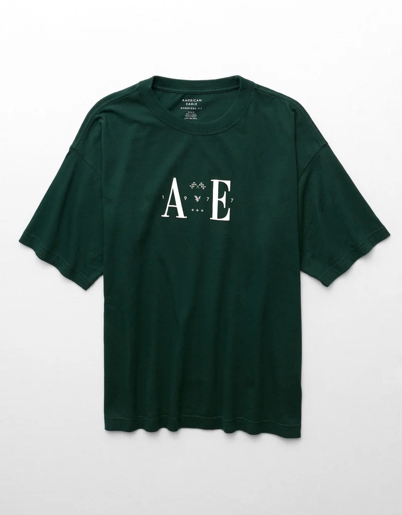American Eagle  AE Oversized Graphic T-Shirt for Men | Best Price UAE