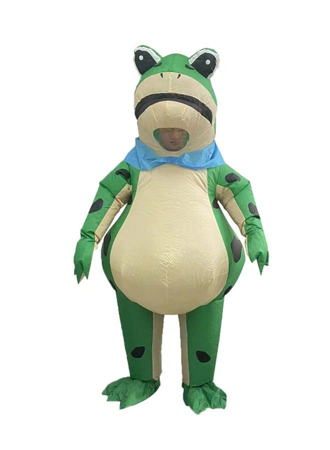 بدلة ضفدع inflatable للبالغين باللون الأخضر بحجم L للارتفاع من 150 إلى 190 سم - Image 1