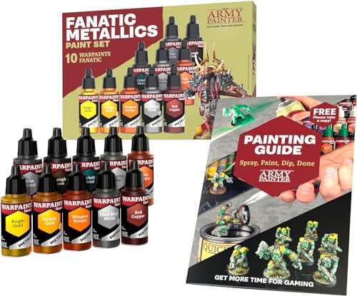 The Army Painter Warpaints Fanatic Metallics Paint Set 10 x 18 mL Acrylic Metallic Paints Incl Gold Copper Metal Bronze and Silver Miniature Paint Set for DD Warhammer Miniatures - Image 3