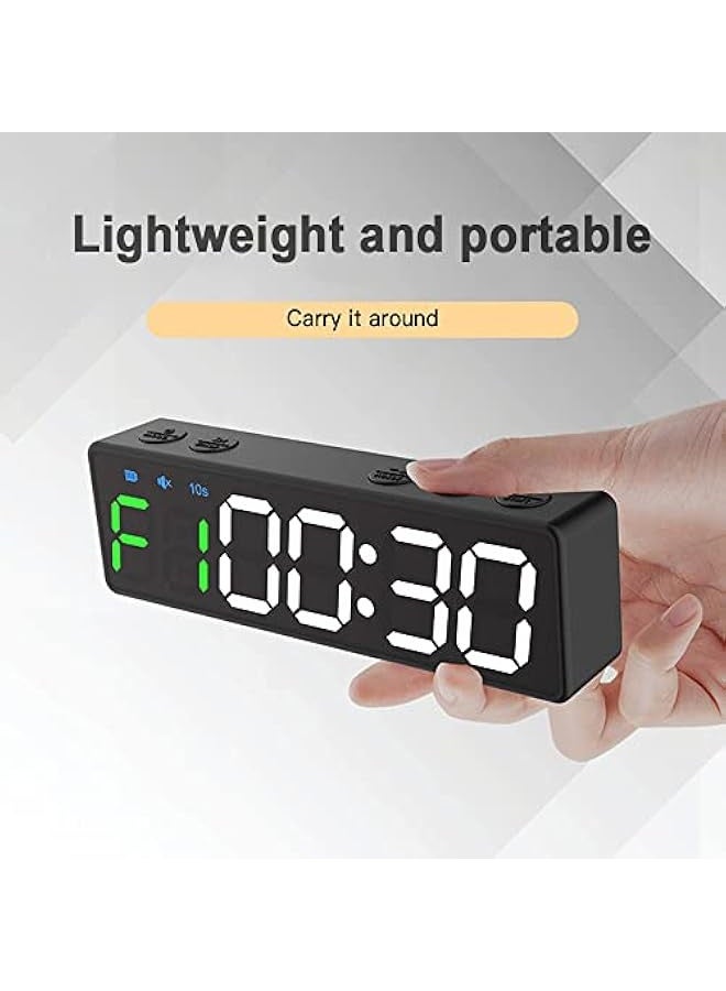 Mini Gym Timer Rechargeable Stopwatch Portable Countdown/up Clock with Magnetic Back for Home Gym Fitness Training - Image 4