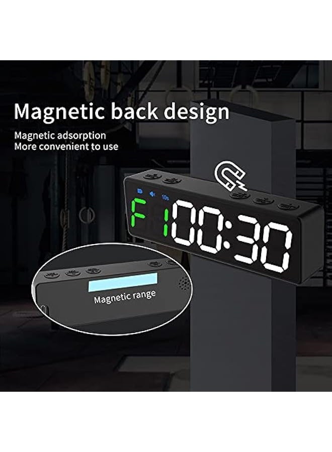 Mini Gym Timer Rechargeable Stopwatch Portable Countdown/up Clock with Magnetic Back for Home Gym Fitness Training - Image 5