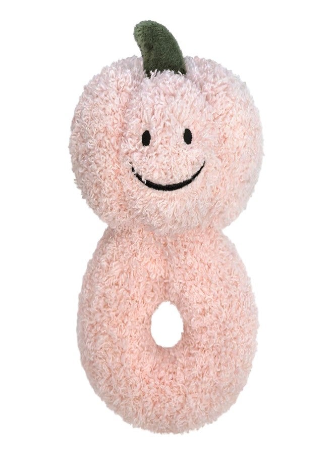 Doindute Baby Pumpkin Soft Rattle Toy, Plush Pumpkin Infant Shaker Rattle Easy-Grasp Stuffed Animal Toy, Gifts for Newborns Babies Toddlers Boys Girls, Pink, 6 Inches - Image 1