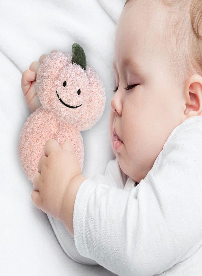 Doindute Baby Pumpkin Soft Rattle Toy, Plush Pumpkin Infant Shaker Rattle Easy-Grasp Stuffed Animal Toy, Gifts for Newborns Babies Toddlers Boys Girls, Pink, 6 Inches - Image 4