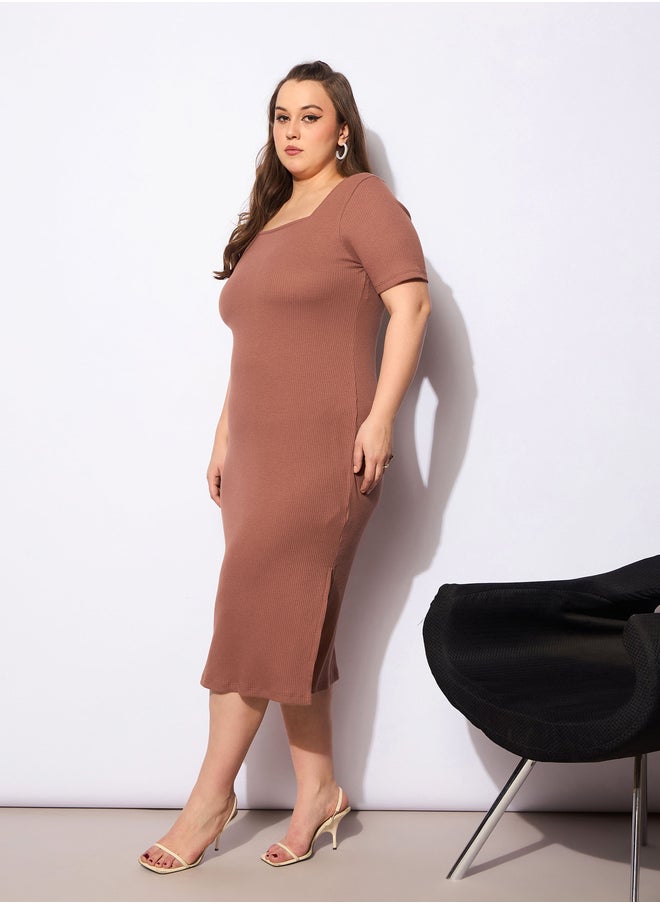 SASSAFRAS Ribbed Knit Dress  - Image 3