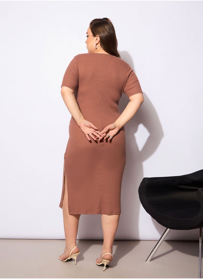 SASSAFRAS Ribbed Knit Dress  - Image 5