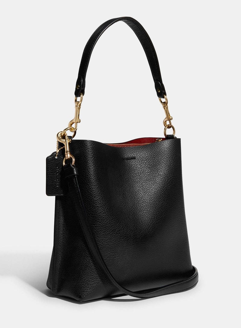 كوتش اوت ليت حقيبة كوتش مولي باكيت 22 بوصة من القماش المميز، حقيبة كتف نسائية، حقيبة كروس نسائية، حقيبة يد نسائية، حقيبة سفر نسائية، حقيبة تسوق نسائية، لون أسود - 22 سم - Image 2