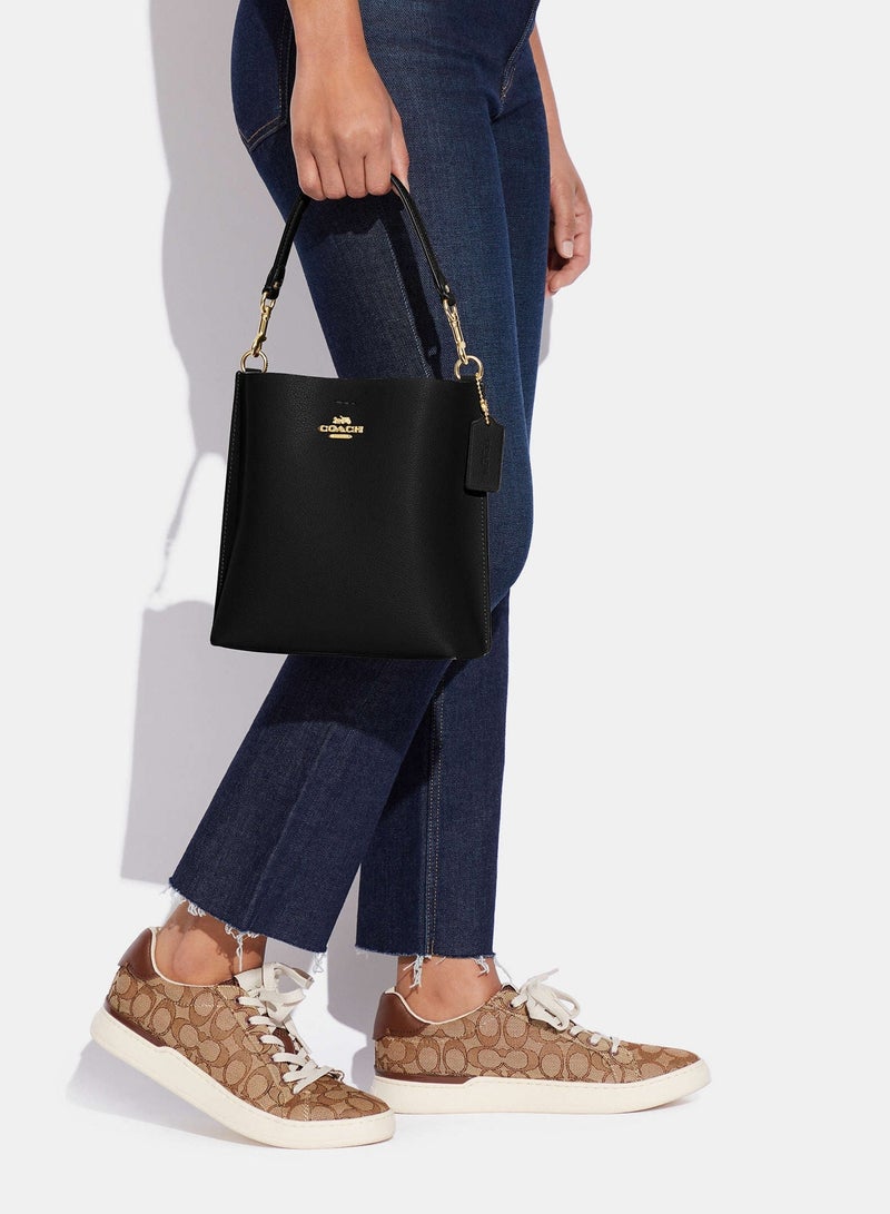 كوتش اوت ليت حقيبة كوتش مولي باكيت 22 بوصة من القماش المميز، حقيبة كتف نسائية، حقيبة كروس نسائية، حقيبة يد نسائية، حقيبة سفر نسائية، حقيبة تسوق نسائية، لون أسود - 22 سم - Image 3