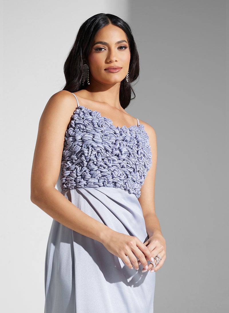 Namshi x Textured Bodice Maxi Dress - Image 3